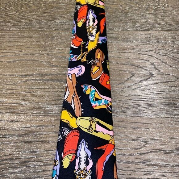 Tie 100% Pure Silk Italian Designer zip design - Picture 2 of 8